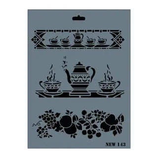 Rich New Seri N-143 Stencil 35x25 cm
