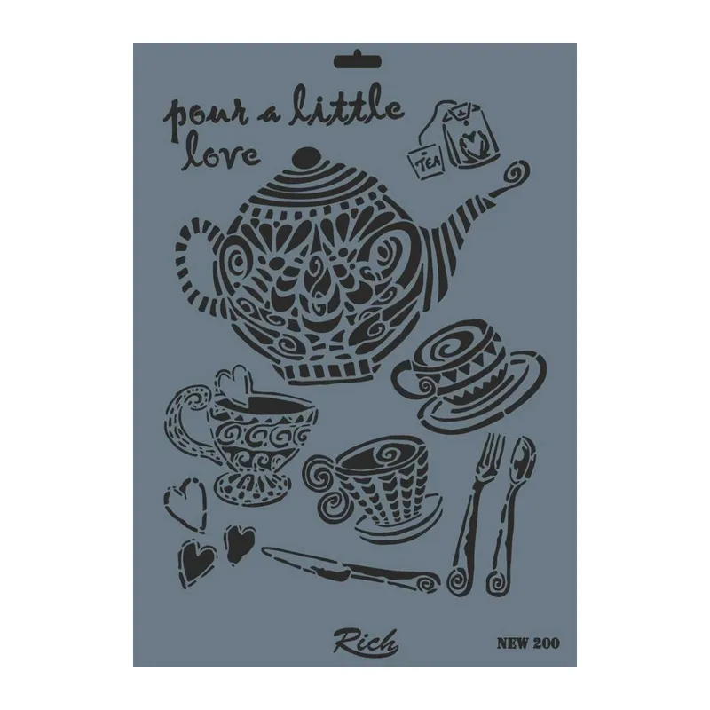 Rich New Seri N-200 Stencil 35x25 cm