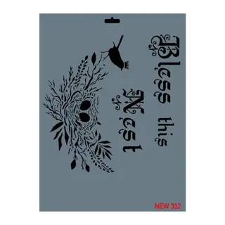 Rich New Seri N-332 Stencil 35x25 cm