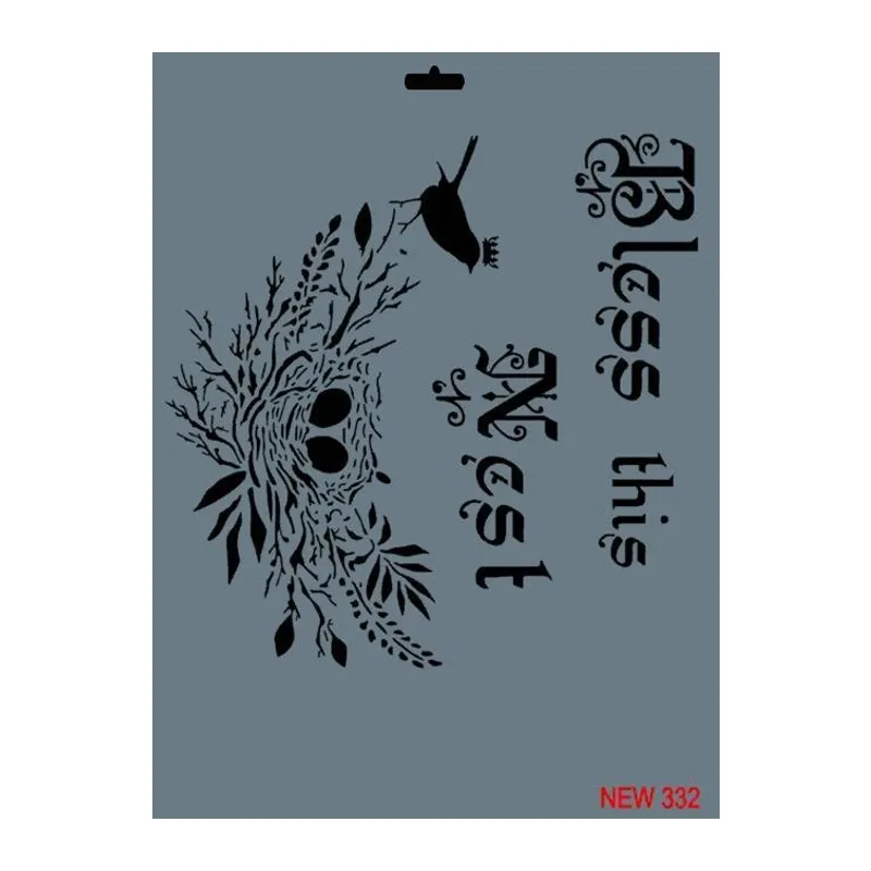 Rich New Seri N-332 Stencil 35x25 cm