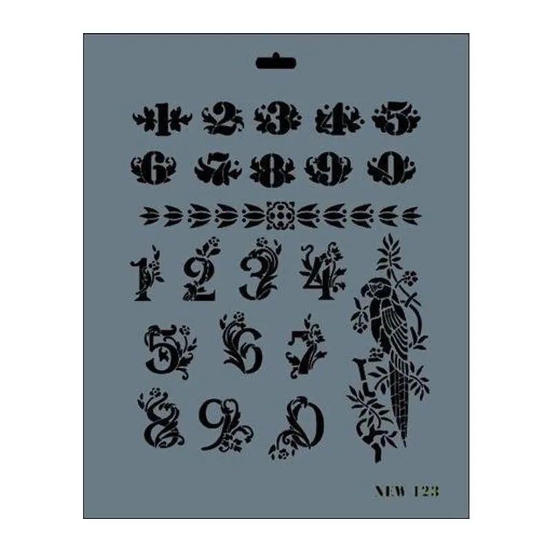 Rich New Seri N-123 Stencil 35x25 cm