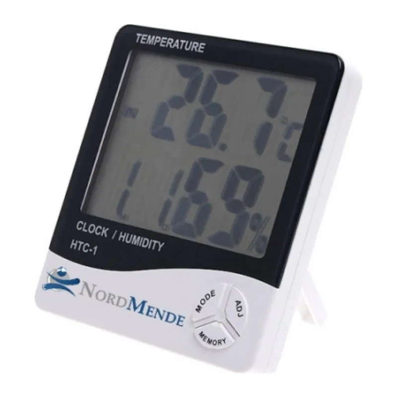 Dijital Termometre Nem Ölçer Saat Alarm Özellikli LCD Ekran İç Mekan Sıcaklık Göstergesi
