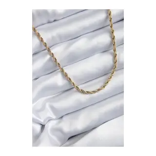 316L Çelik Gold Renk 60 cm Burgu Model Kadın Kolye