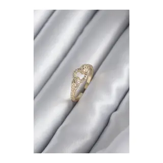 Pirinç Gold Renk Zirkon Taşlı Yılan Model Kadın Yüzük