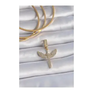 Pirinç Gold Renk Zirkon Taşlı Mikail Model Ajda Charm