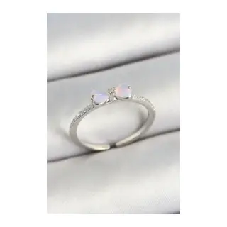 Pirinç Fiyonk Figürlü Zirkon Taşlı Gold Renk Ayarlanabilir Kadın Yüzük