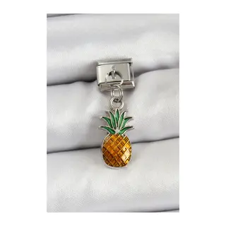 316L Çelik Sallantılı Ananas Model Gümüş Renk Nomination Charm
