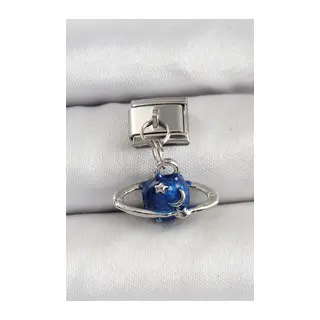 316L Çelik Sallantılı Satürn Model Gümüş Renk Nomination Charm