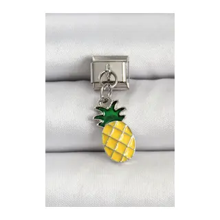 316L Çelik Gümüş Renk Ananas Model Nomination Charm