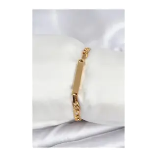 316L Çelik Gold Renk Yazı Yazmaya Uygun Kadın Bileklik