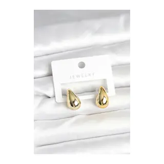 Gold Renk Damla Küpe 17 mm