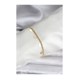 14K Gold Renk Kaplama Kalpli Model CM Kadın Bileklik