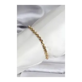 14K Gold Renk Kaplama Burgu Zincir Model CM Kadın Bileklik