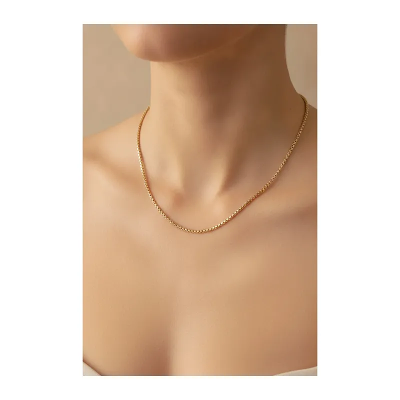 14K Gold Renk Kaplama Zincir Model CM Kadın Kolye