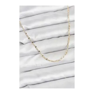 CM 14K Gold Renk Pirinç Gemi Zinciri Model Kadın Kolye