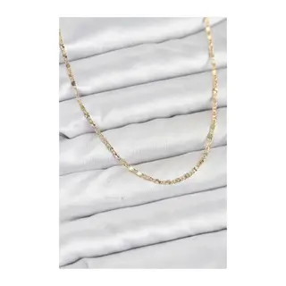 CM 14K Gold Renk Lazer İnce Zincirli Kadın Kolye