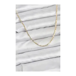 CM 14K Gold Renk Pirinç Lazer Model 60 cm Kadın Kolye