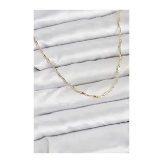 CM 14K Gold Renk Pirinç Ataç Zincir 60 cm Kadın Kolye