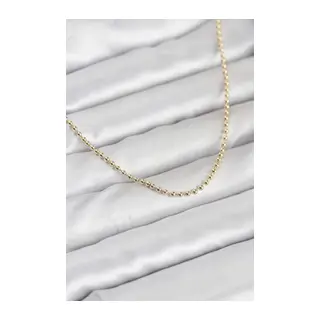 CM 14K Gold Renk Top Zincirli Model 60 cm Kadın Kolye
