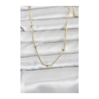 CM 14K Gold Renk Top Zincir 60 cm Kadın Kolye