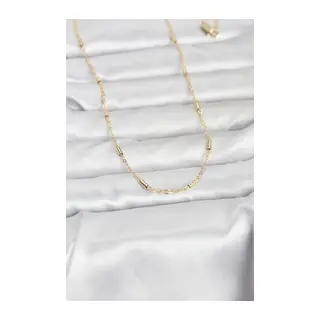 CM 14K Gold Renk Bar Zincir Model 60 cm Kadın Kolye
