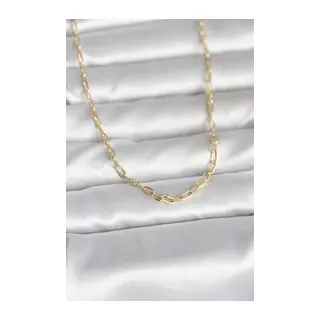 CM 14K Gold Renk Ataç Zincir Model 50 cm Kadın Kolye