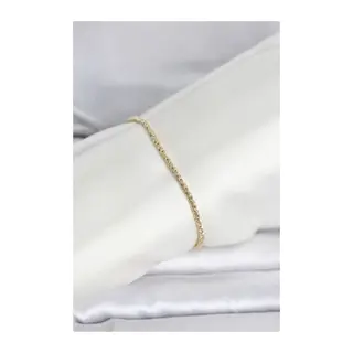 CM 14K Gold Renk Burgulu Zincir Model Kadın Bileklik