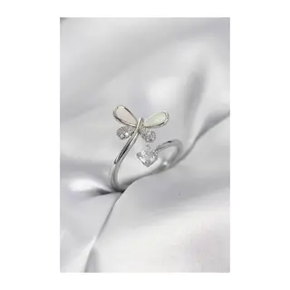 Gümüş Renk Yusufçuk Model Zirkon Taşlı Kadın Yüzük