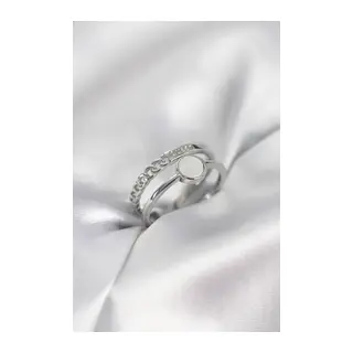 Minimal Queen Yazılı Gümüş Renk Pirinç Kadın Yüzük