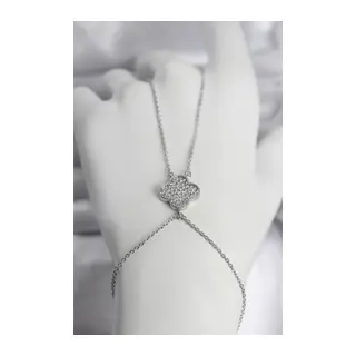 Pirinç Gümüş Renk Yonca Model Kadın Şahmeran
