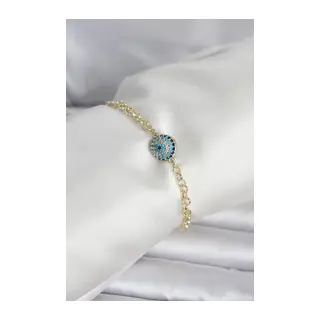 Pirinç Gold Renk Nazar Model Kadın Bileklik