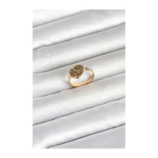 316L Çelik Gold Renk Kalp Model Kadın Yüzük