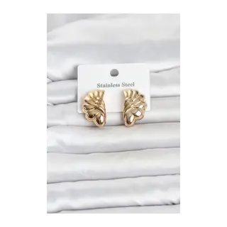 316L Çelik Gold Renk Vintage Model Kadın Küpe