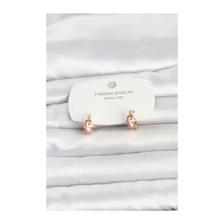 Pirinç Gold Renk Çocuk Küpe