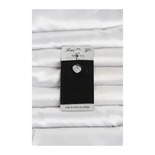 316L Cerrahi Çelik Minimal Kalp Model Göbek Piercing