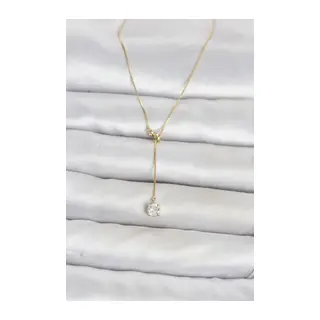 Pirinç Gold Renk Asansörlü Model Kadın Kolye