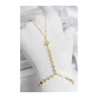 Gold Renk Pirinç Kutup Yıldızı Zirkon Taşlı Şahmeran