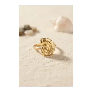 Nautilus Tasarım Gold Renk Kadın Yüzük
