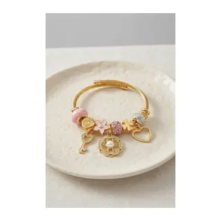 Pembe Charmlı Model Kadın Bileklik