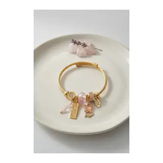 Kedili Model Pembe Charmlı Bileklik
