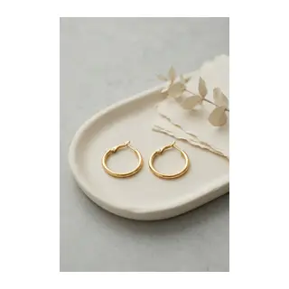 316L Çelik Gold Renk 22 mm Halka Küpe