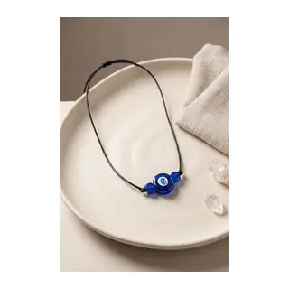 Handmade Bohem Mavi Nazar Kolye