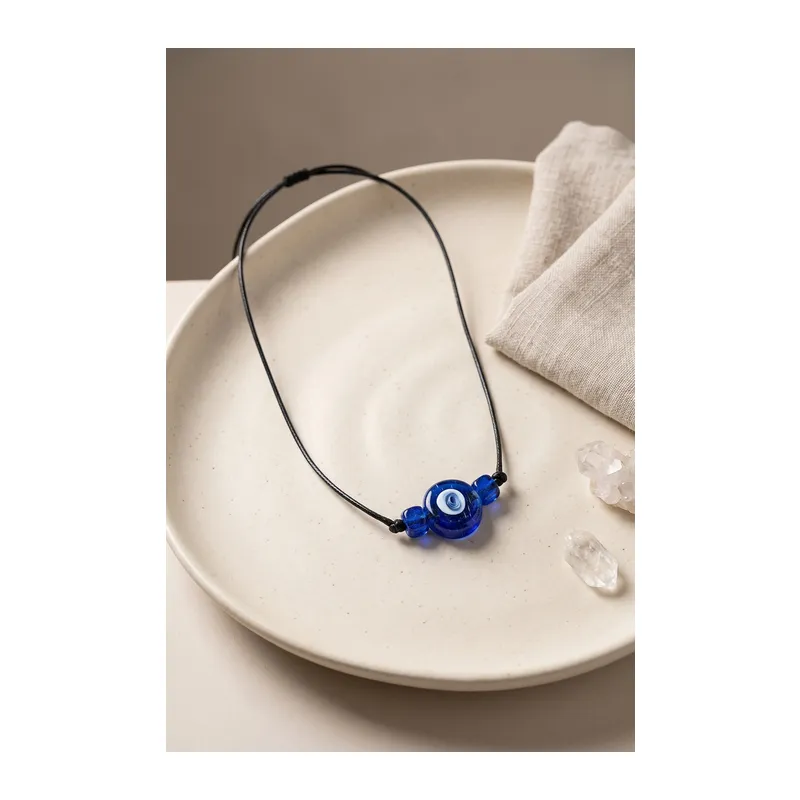 Handmade Bohem Mavi Nazar Kolye