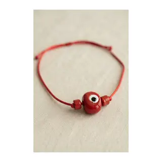Handmade Bohem Kırmızı Nazar Kolye