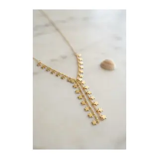 Gold Pirinç Yıldız Model Kadın Kolye