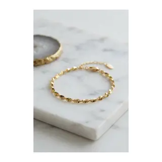 CM Gold Renk Burgu Yılan Zincir Model Kadın Bileklik