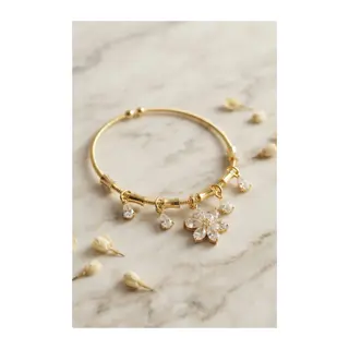 Pirinç Gold Renk YSX Lotus Model Charmlı Bileklik