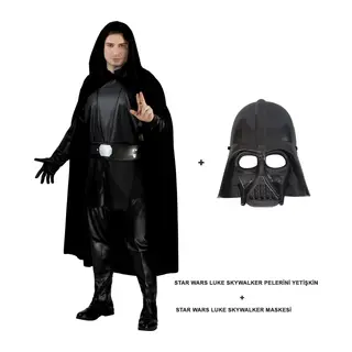 Star Wars Luke Skywalker Pelerini Yetişkin Ve Maskesi