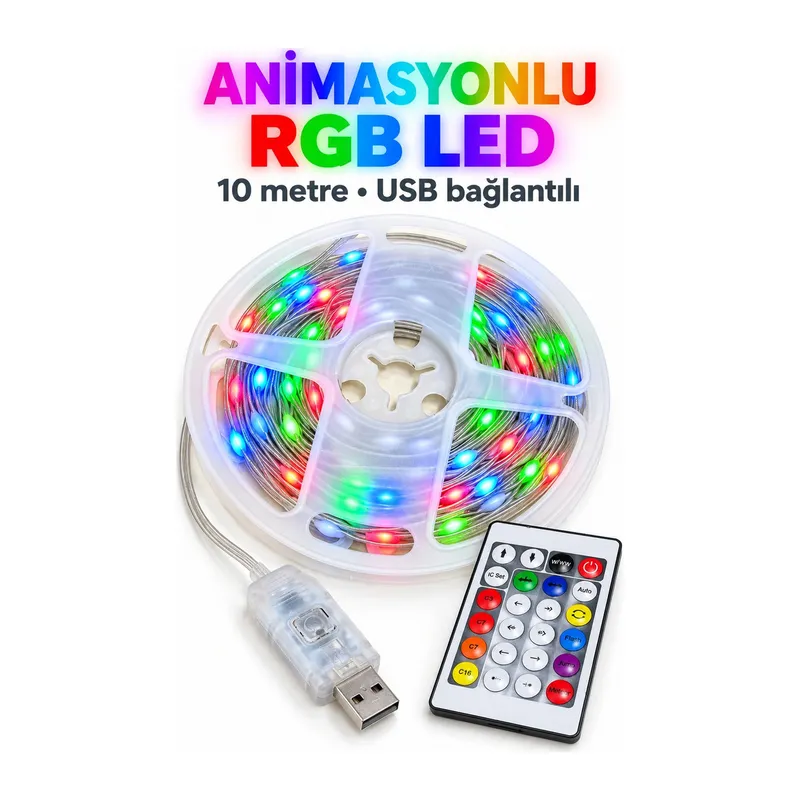 10 Metre Kumandalı Led