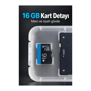 16 GB MicroSD Kart ve SD Adaptör Seti